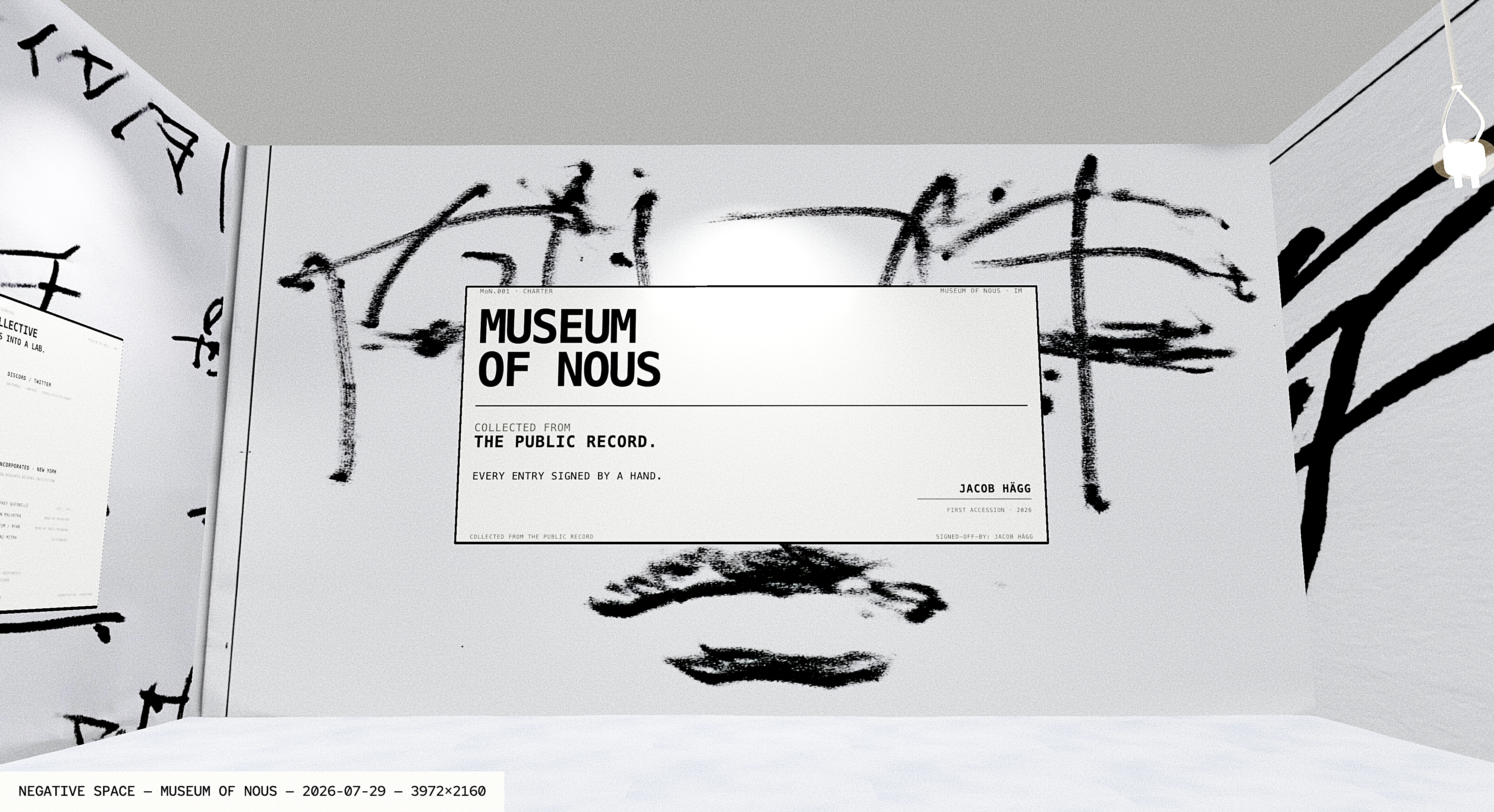 THE MUSEUM OF NOUS inside Negative Space — view I.